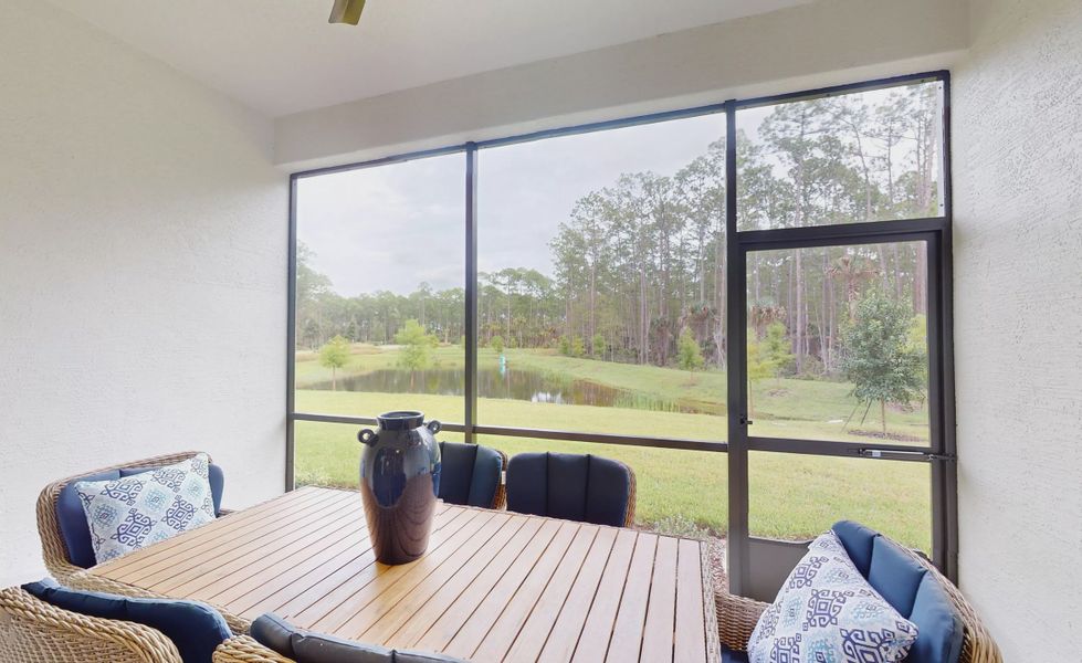 Exterior details and patio area of a home in Plantation Bay, Ormond Beach (Image 3).
