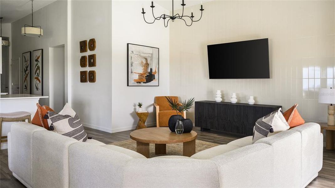 Furnished interior view inside a new home in Crosswinds, Haines City (Image 9).