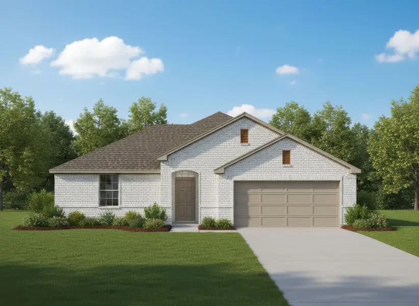 Front exterior of a new home in Runaway Bay, Runaway Bay, TX, highlighting curb appeal (Image 1). Front exterior of a new home in Runaway Bay, Runaway Bay, TX, highlighting curb appeal (Image 1).
