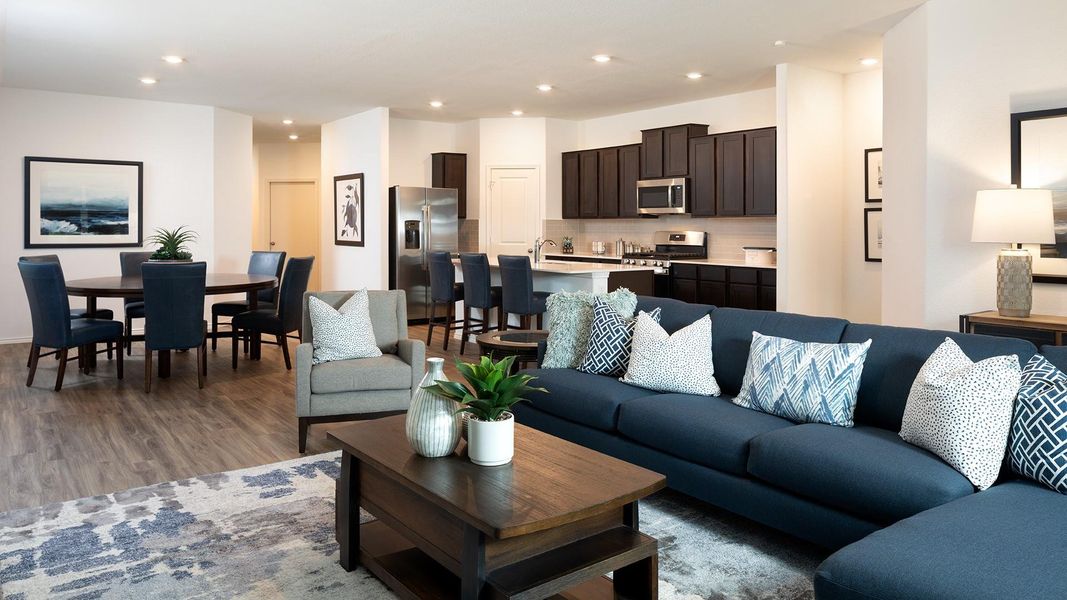 Furnished interior view inside a new home in Meadowlark Preserve, Pflugerville (Image 7).