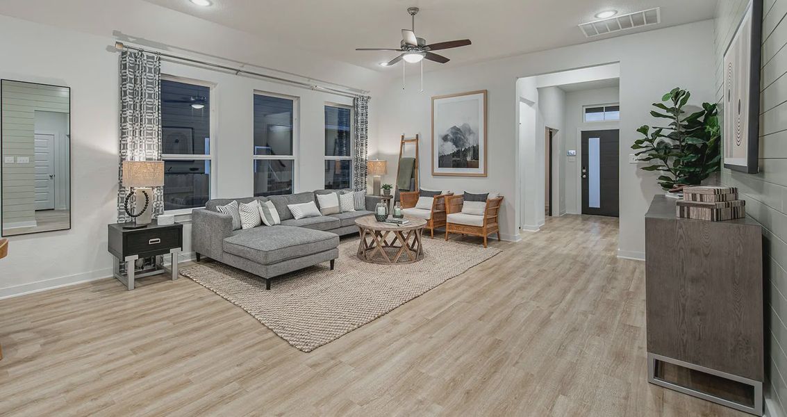 Representative furnished interior of a home built from the Andrew by Chesmar Homes in Meyer Ranch, New Braunfels (Image 4).