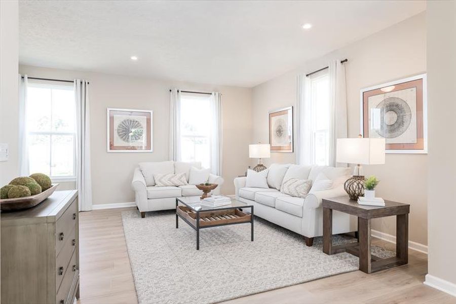 Representative furnished interior of a home built from the Beethoven by Ryan Homes in The Towns at Millwood, Charlotte (Image 6).