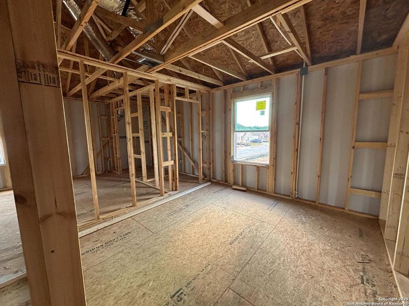 In-progress construction of a new home in The Heights at Saddlebrook Ranch 60's, Schertz, TX (Image 37).