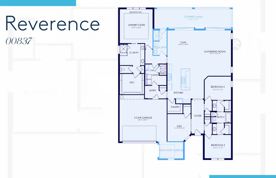 2D floor plan layout of this home in Del Webb Naples, Immokalee, FL (Image 3).