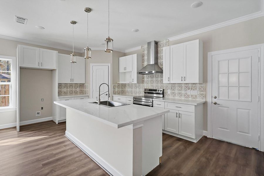Furnished interior view inside a new home in , Crosby (Image 8).