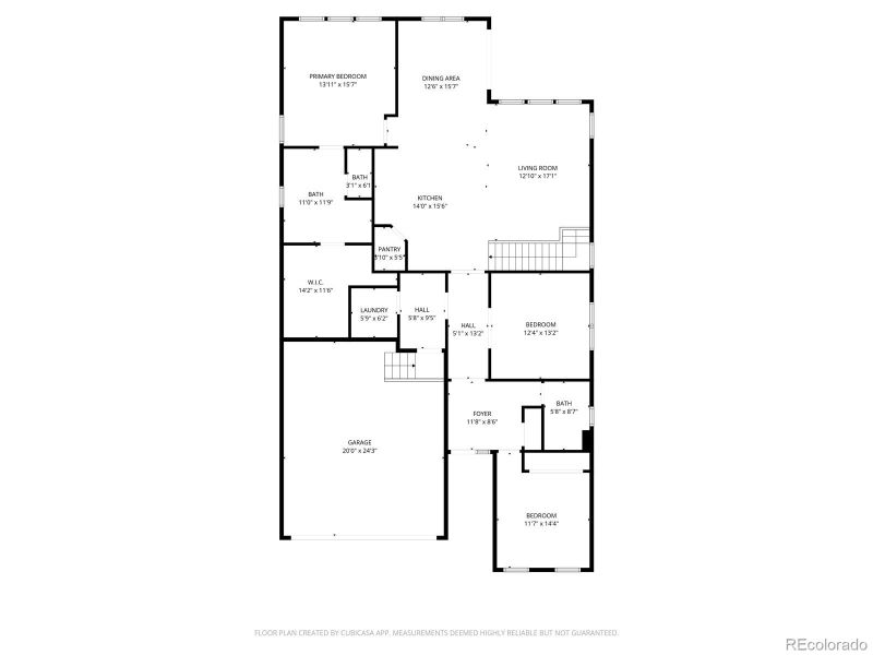 2D floor plan layout of this home in Harvest Ridge, Aurora, CO (Image 5).