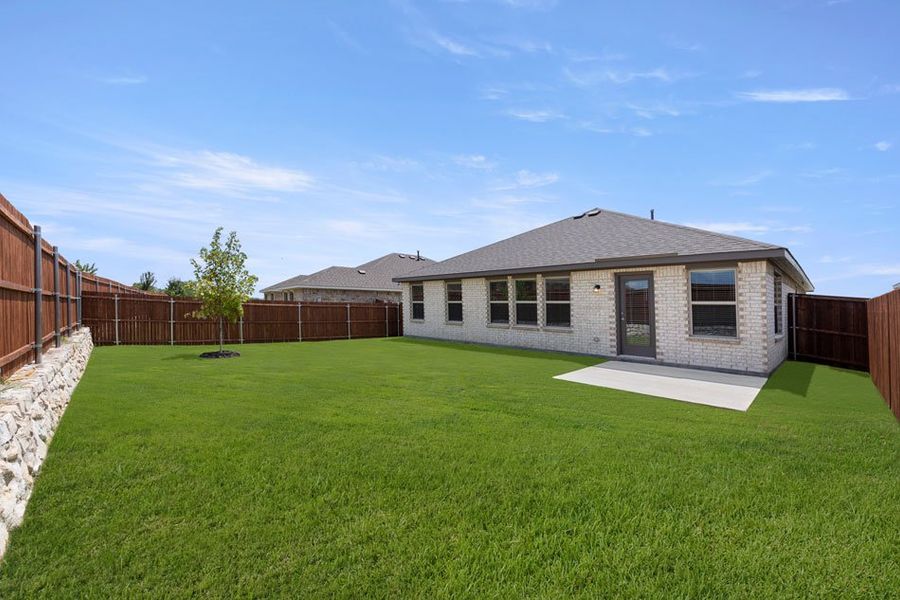 Front exterior of a new home in Northspur, Terrell, TX, highlighting curb appeal (Image 28). Front exterior of a new home in Northspur, Terrell, TX, highlighting curb appeal (Image 28).