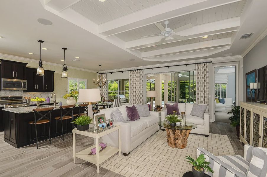 Representative furnished interior of a home built from the White Star by Neal Communities in SkySail, Naples (Image 15).