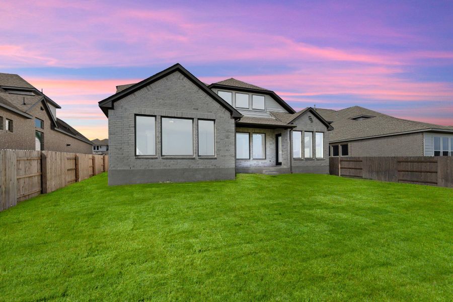 Rear of Home and Private Backyard