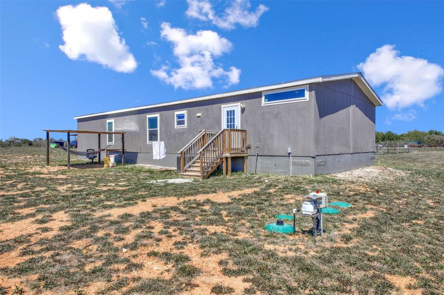 Rear view of property
