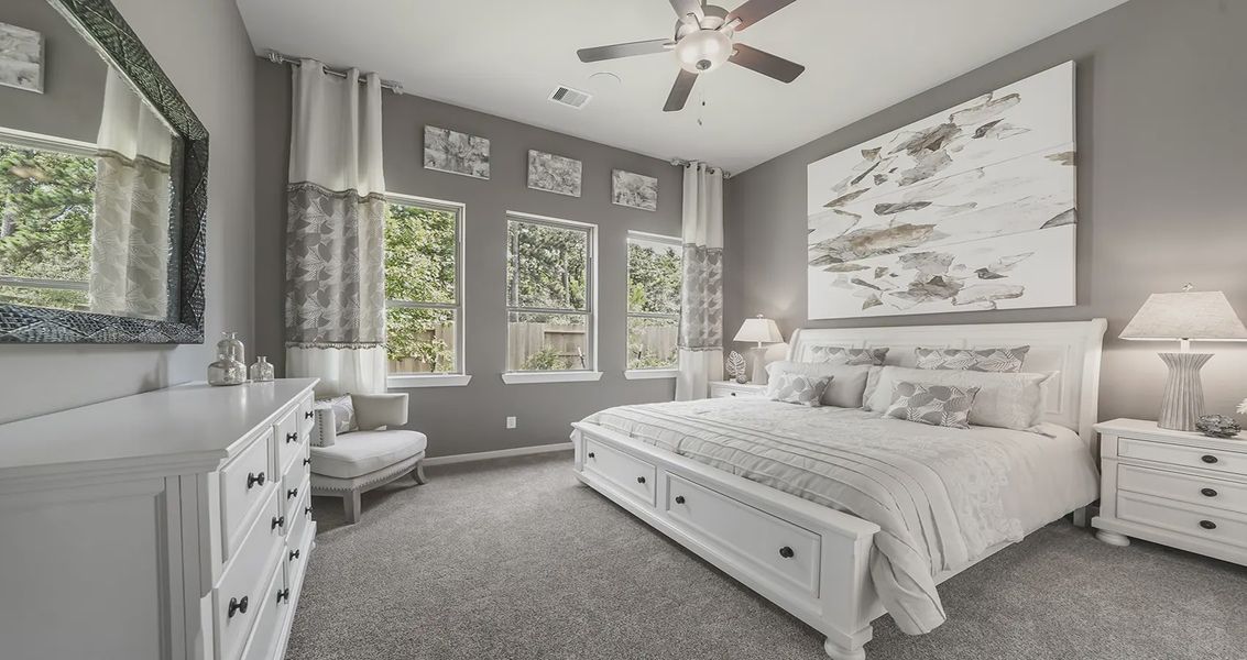 Representative furnished interior of a home built from the Durham by Chesmar Homes in Wood Leaf Reserve, Tomball (Image 8).
