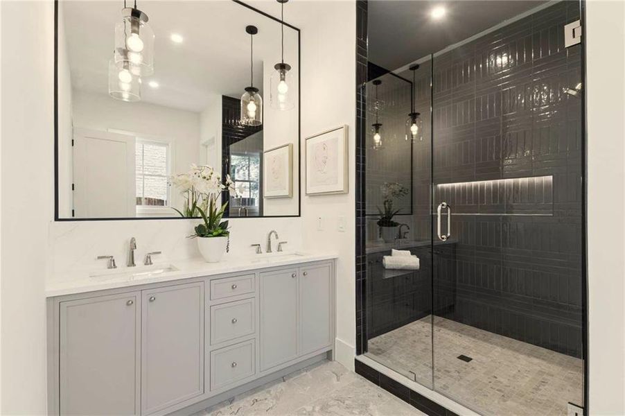 Furnished interior view inside a new home in , Brookhaven (Image 56).