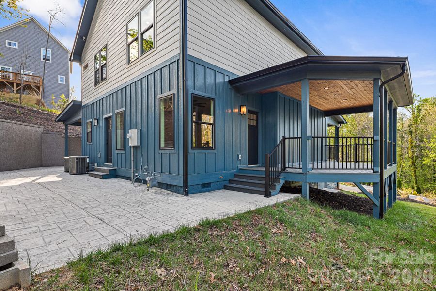 Exterior details and patio area of a home in , Arden (Image 37).