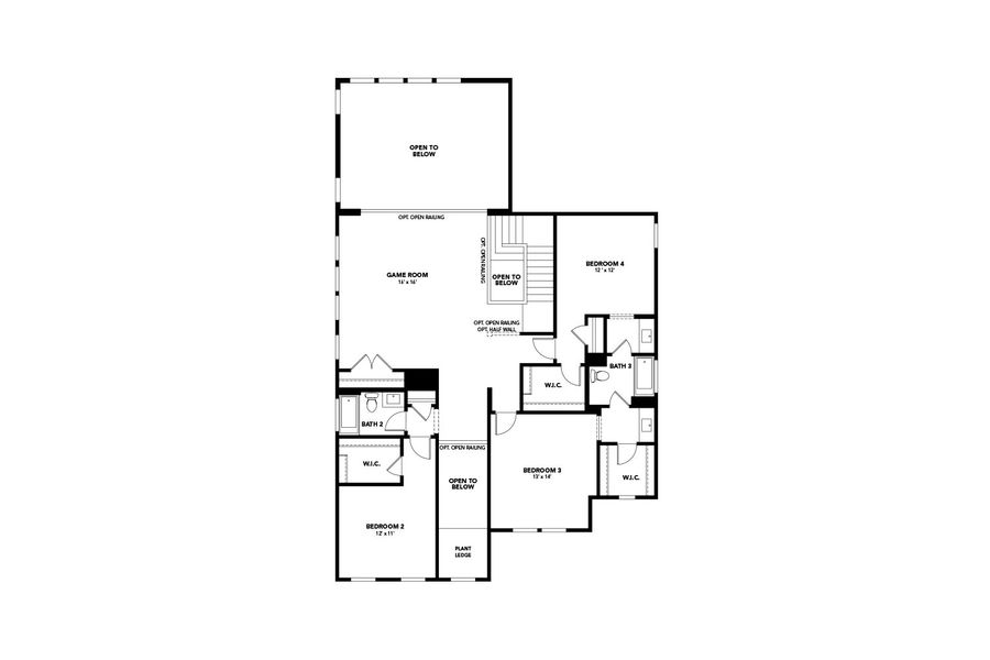 2D floor plan layout of this home in Riley Farms, Rockvale, TN (Image 3).