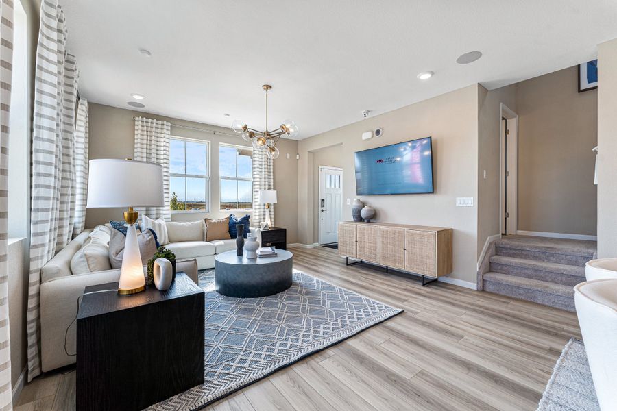 Furnished interior view inside a new home in The Aurora Highlands, Aurora (Image 15).