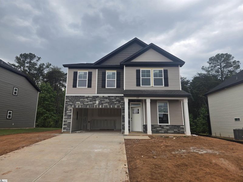 In-progress construction of a new home in Shiloh Trail, Wellford, SC (Image 2).