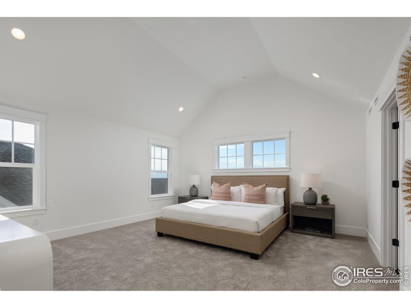 Primary Bedroom Suite with Vaulted Ceilings Primary Bedroom Suite with Vaulted Ceilings