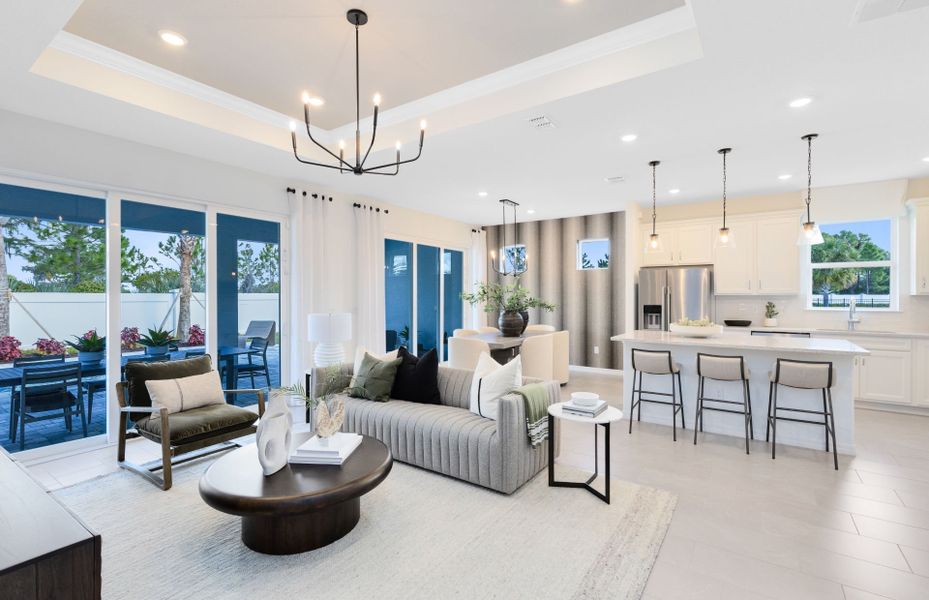 Representative furnished interior of a home built from the Prosperity by Del Webb in Del Webb Sunbridge, St. Cloud (Image 12).