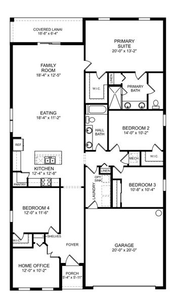 2D floor plan layout of this home in Village at Windsor Reserve, Eagle Lake, FL (Image 3). 2D floor plan layout of this home in Village at Windsor Reserve, Eagle Lake, FL (Image 3).