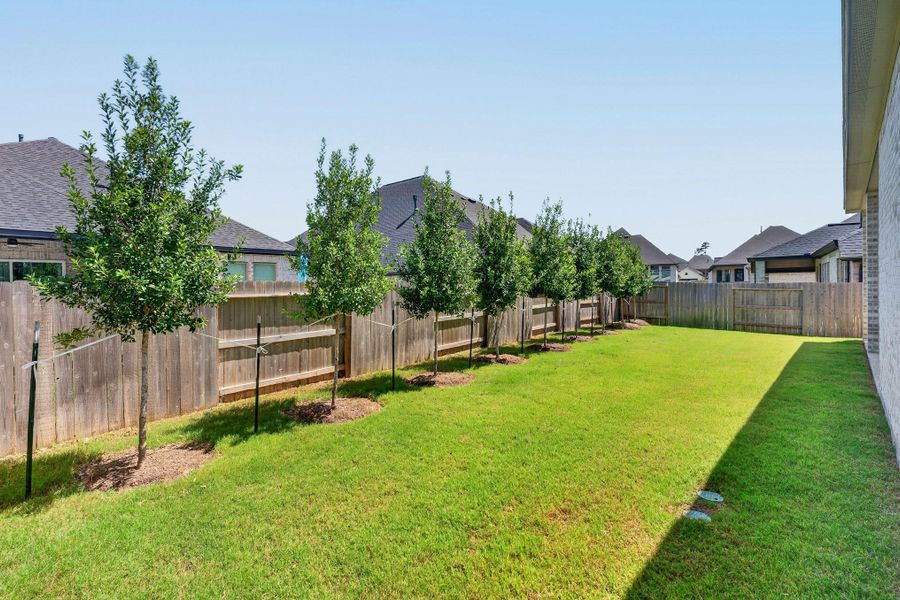 Exterior details and patio area of a home in Audubon 60′, Magnolia (Image 31).