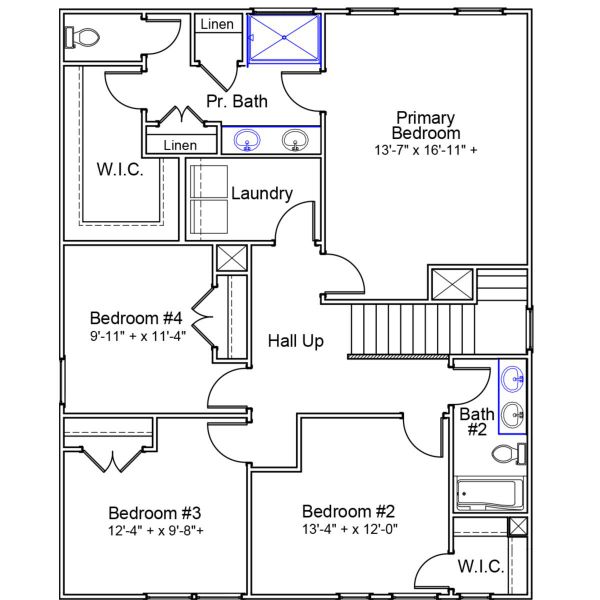 2D floor plan layout of this home in Six Oaks, Summerville, SC (Image 3).