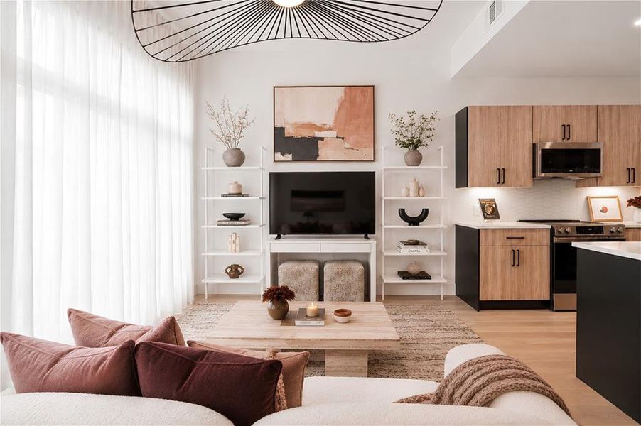 Furnished interior view inside a new home in , Atlanta (Image 9).