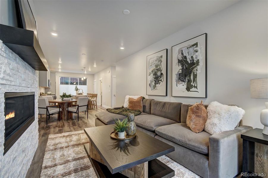 Model Home-not actual unit- living room