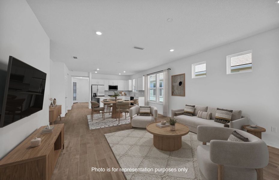 Furnished interior view inside a new home in Del Webb Wildlight, Yulee (Image 3).