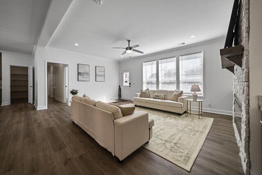 Furnished interior view inside a new home in , Cross (Image 11).