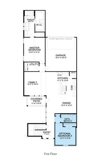 2D floor plan layout for the Adonia by Landon Homes in Fields - East Village, Frisco, TX (Image 5). 2D floor plan layout for the Adonia by Landon Homes in Fields - East Village, Frisco, TX (Image 5).