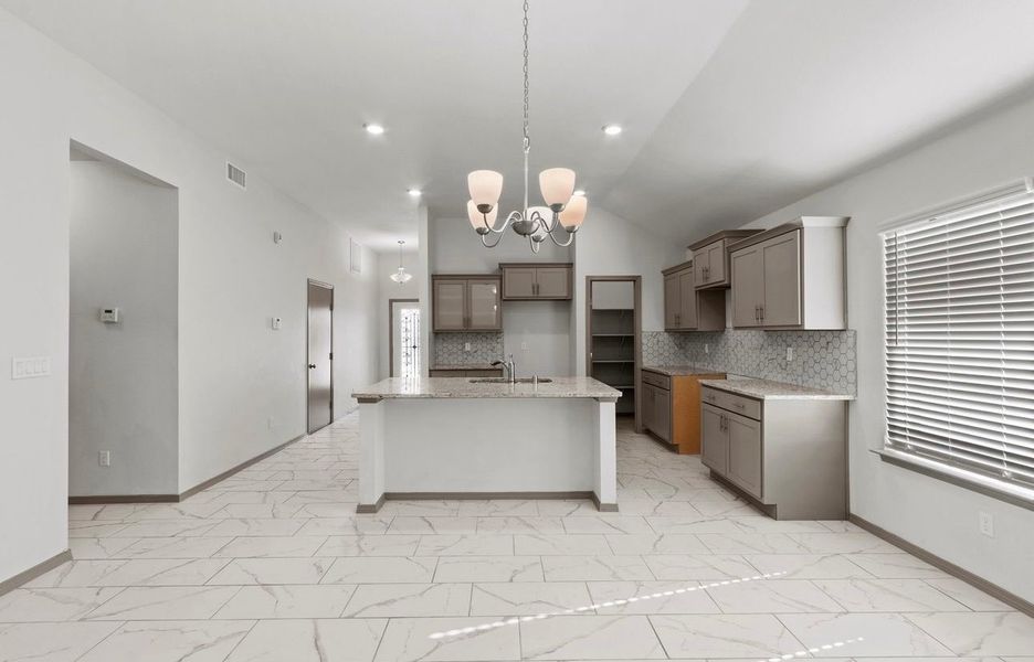 Representative furnished interior of a home built from the Myrtle 1687 SSC by Saratoga Homes in Crossland, El Paso (Image 5).