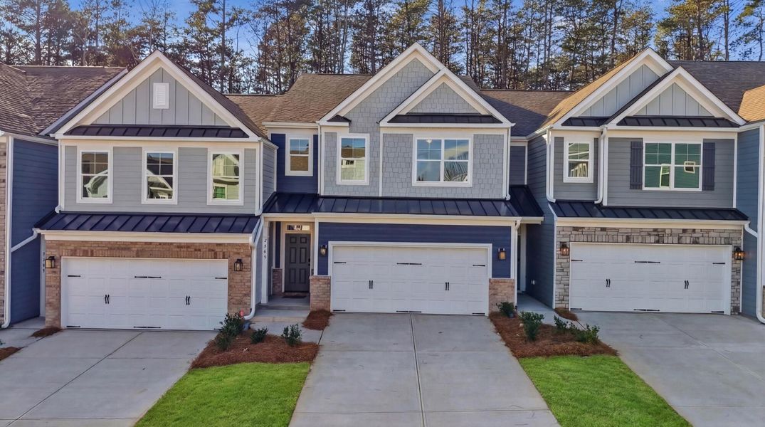 Front exterior of a new home in Harbor Crossing, Greensboro, NC, highlighting curb appeal (Image 20).