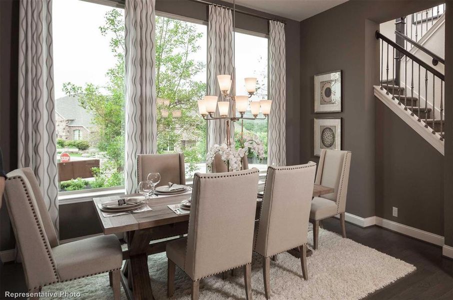 Furnished interior view inside a new home in Star Trail: 65ft. lots, Prosper (Image 12). Furnished interior view inside a new home in Star Trail: 65ft. lots, Prosper (Image 12).