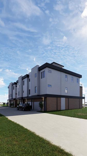 Front exterior of a new home in , Seabrook, TX, highlighting curb appeal (Image 11).