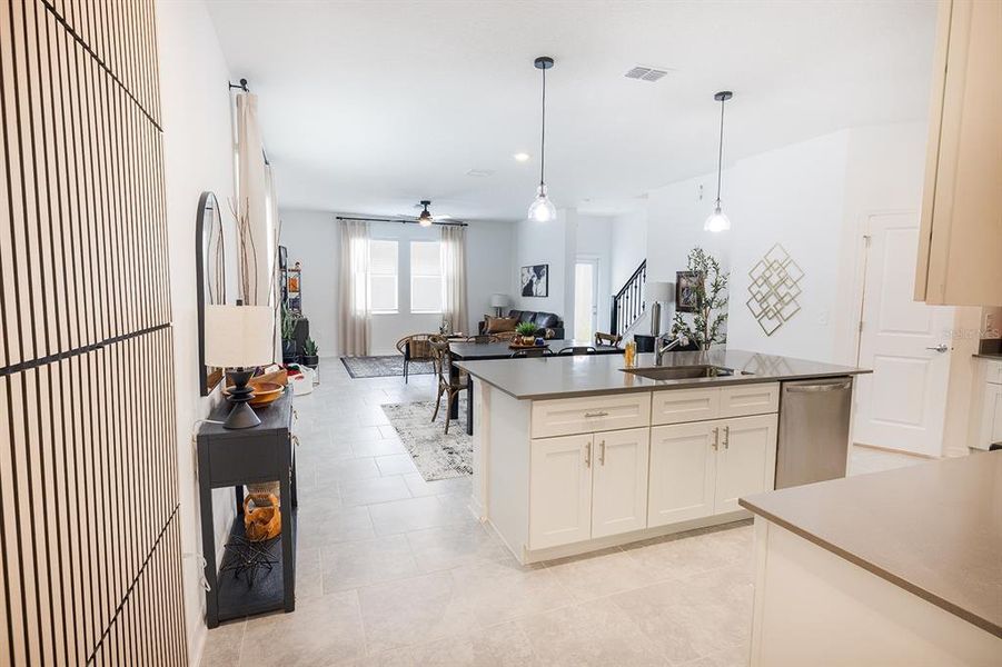 Furnished interior view inside a new home in Golden Orchard: Cottage Collection, Apopka (Image 6).