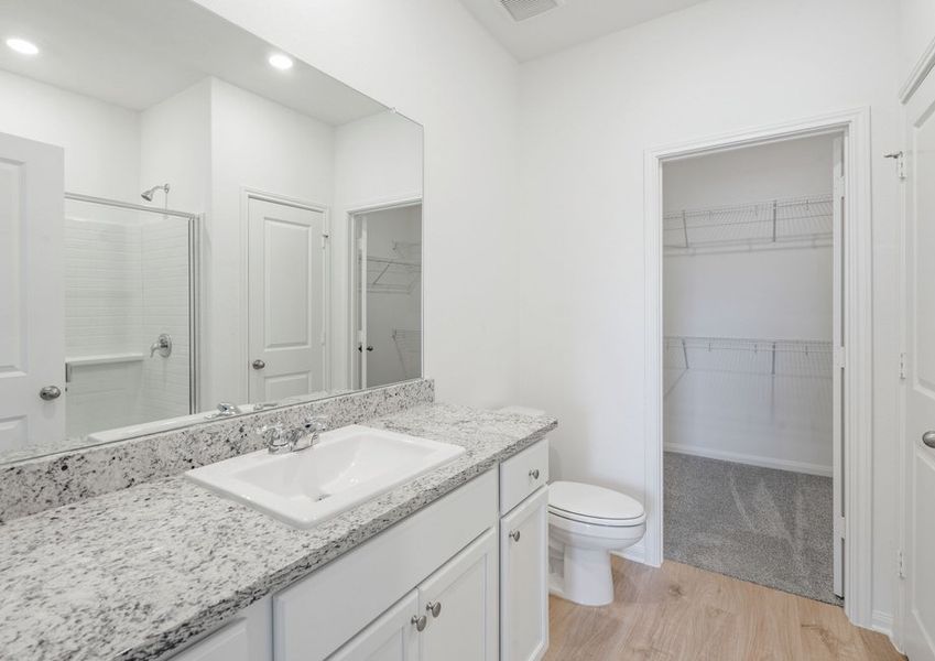 Master bathroom with spacious vanity