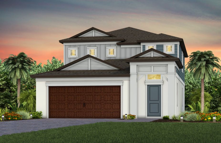 Representative exterior photo of a completed home built from the Pinecrest by Pulte Homes in Vida's Way, Wesley Chapel, FL (Image 22). Representative exterior photo of a completed home built from the Pinecrest by Pulte Homes in Vida's Way, Wesley Chapel, FL (Image 22).