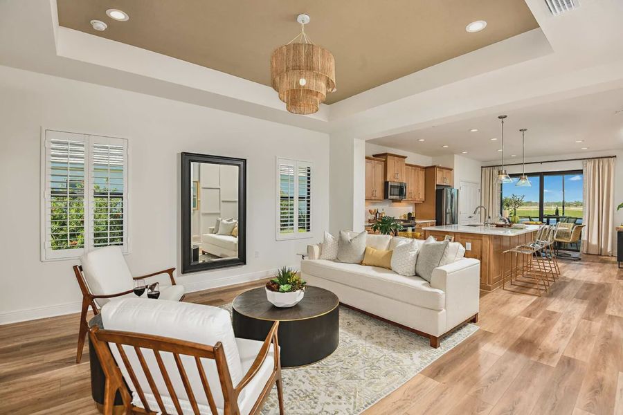 Representative furnished interior of a home built from the Imagination 2 by Neal Communities in SkySail, Naples (Image 16).