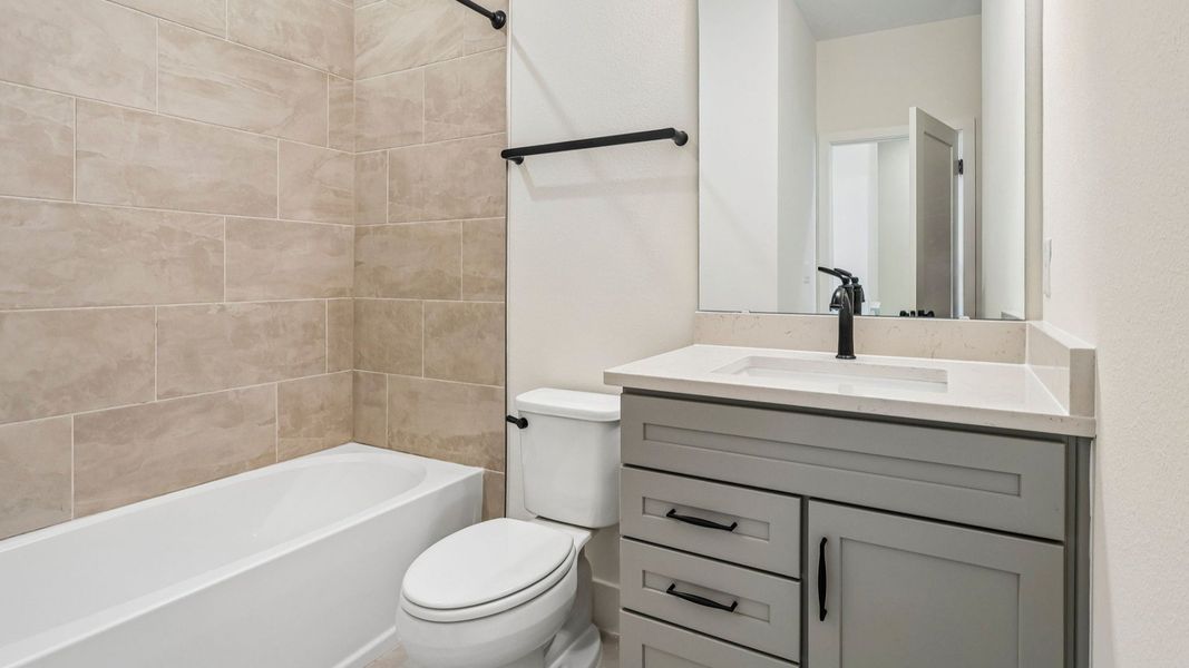 Furnished interior view inside a new home in Parkview at Hamlin, Winter Garden (Image 30).