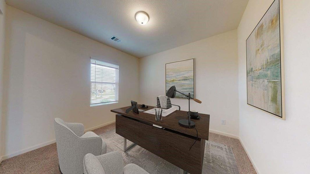 Furnished interior view inside a new home in Royal Pines, Porter (Image 4).