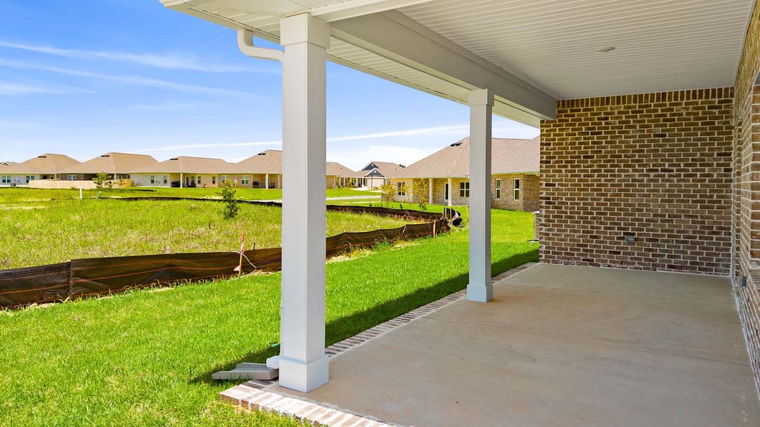 Exterior details and patio area of a home in Owl's Head Farms, Freeport (Image 4).