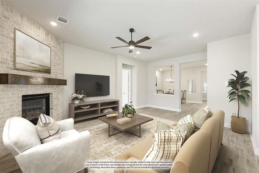 Furnished interior view inside a new home in Mockingbird Heights Classic 60, Midlothian (Image 15). Furnished interior view inside a new home in Mockingbird Heights Classic 60, Midlothian (Image 15).