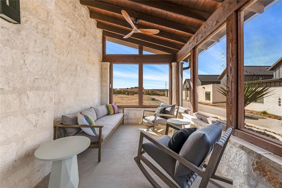 Exterior details and patio area of a home in , Iredell (Image 23).
