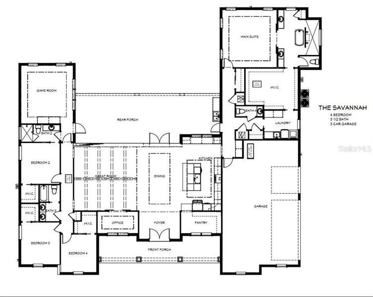 2D floor plan layout of this home in , Clermont, FL (Image 3).