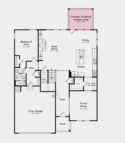 2D floor plan layout of this home in Bennett Farm, Loganville, GA (Image 5). 2D floor plan layout of this home in Bennett Farm, Loganville, GA (Image 5).