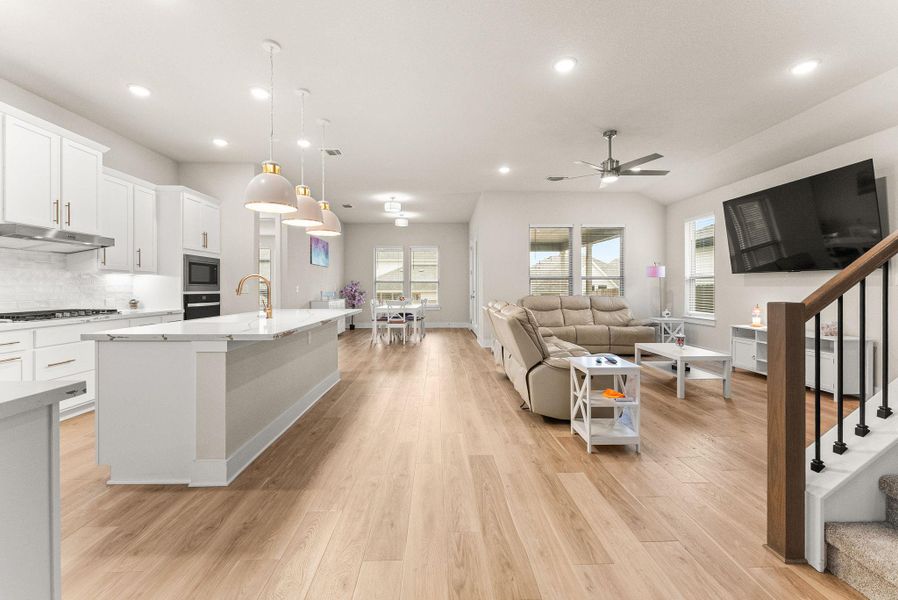 The main living areas have luxury vinyl plank flooring.