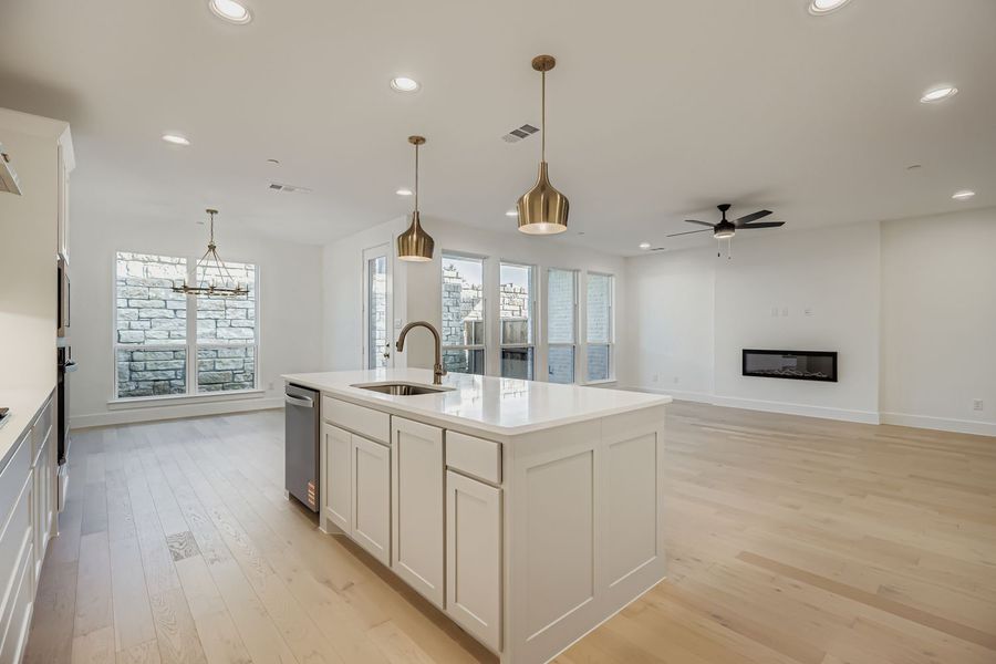 Furnished interior view inside a new home in Castle Hills Northpointe - Townhomes, Carrollton (Image 10). Furnished interior view inside a new home in Castle Hills Northpointe - Townhomes, Carrollton (Image 10).