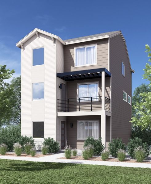 Representative exterior photo of a completed home built from the Tristyn by Lokal Homes in Victory Ridge, Colorado Springs, CO (Image 2).