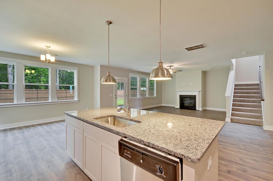 Maywood II Kitchen Island Overlooking Living Room Maywood II Kitchen Island Overlooking Living Room