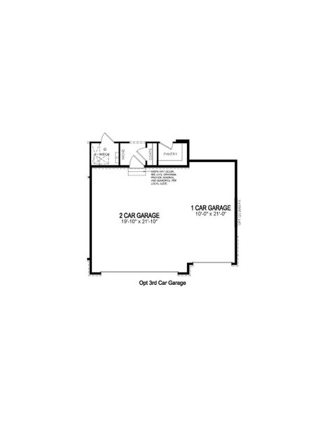 2D floor plan layout for the Bridgeport by D.R. Horton in Brighton Crossing, Brighton, CO (Image 5).